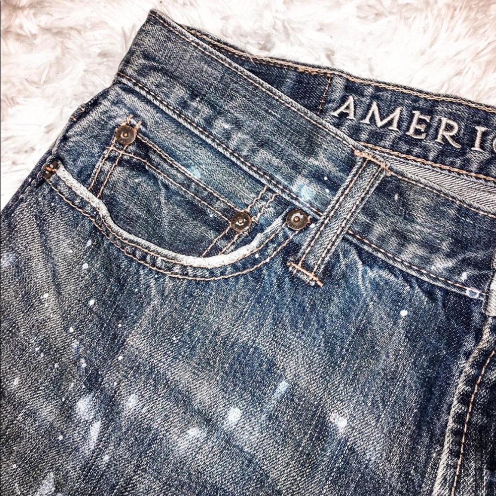 reworked american eagle jean shorts!